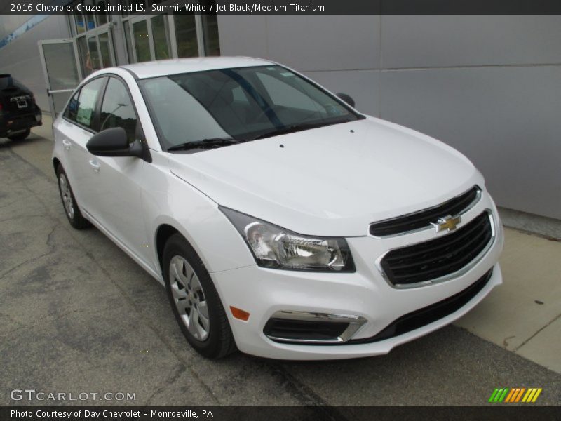 Summit White / Jet Black/Medium Titanium 2016 Chevrolet Cruze Limited LS