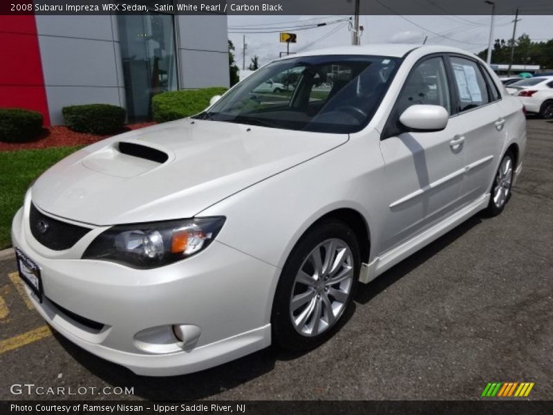 Satin White Pearl / Carbon Black 2008 Subaru Impreza WRX Sedan