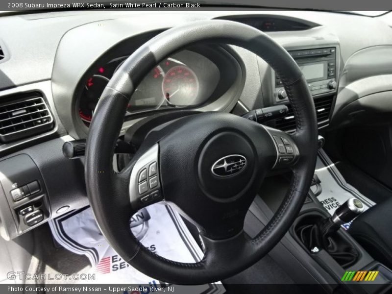 Satin White Pearl / Carbon Black 2008 Subaru Impreza WRX Sedan
