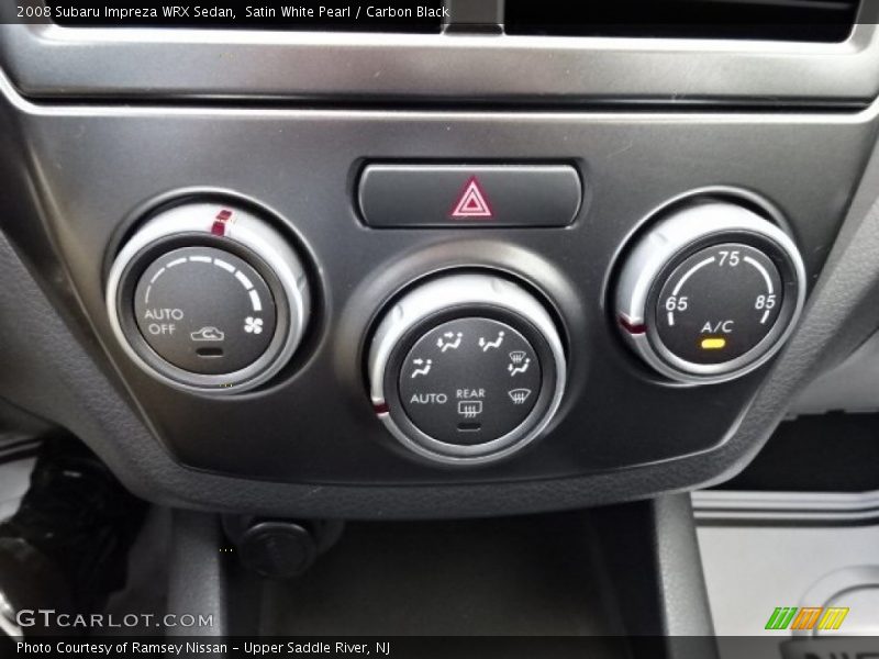 Satin White Pearl / Carbon Black 2008 Subaru Impreza WRX Sedan