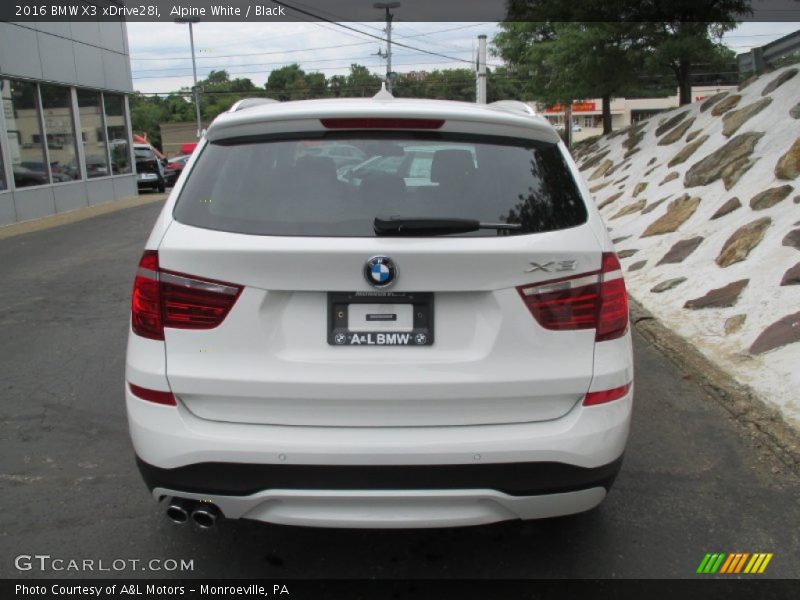 Alpine White / Black 2016 BMW X3 xDrive28i