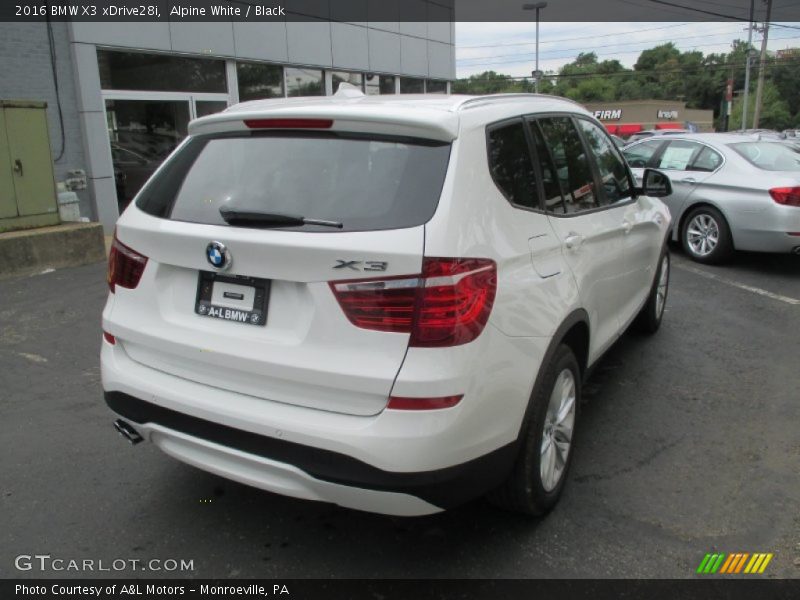 Alpine White / Black 2016 BMW X3 xDrive28i