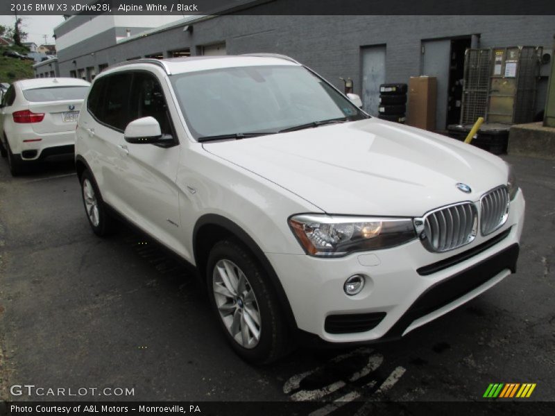 Alpine White / Black 2016 BMW X3 xDrive28i