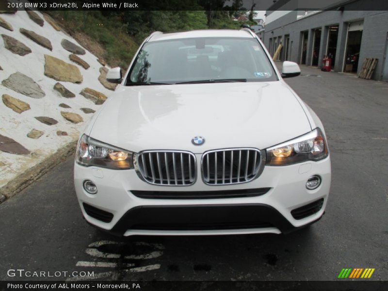 Alpine White / Black 2016 BMW X3 xDrive28i