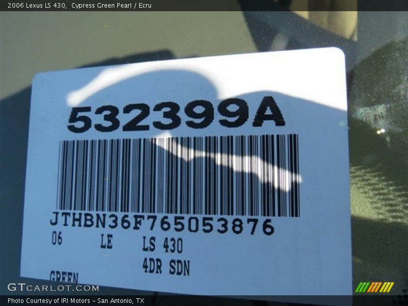 Cypress Green Pearl / Ecru 2006 Lexus LS 430