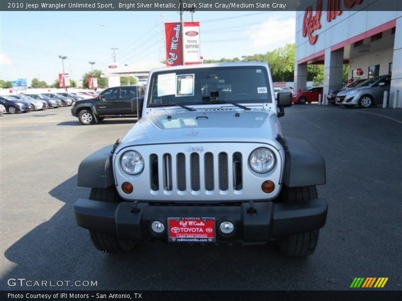 Bright Silver Metallic / Dark Slate Gray/Medium Slate Gray 2010 Jeep Wrangler Unlimited Sport