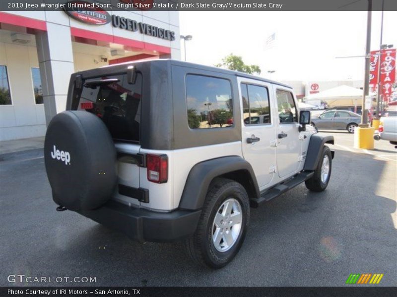 Bright Silver Metallic / Dark Slate Gray/Medium Slate Gray 2010 Jeep Wrangler Unlimited Sport