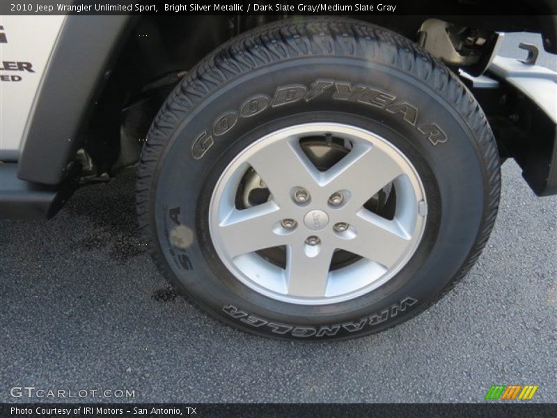 Bright Silver Metallic / Dark Slate Gray/Medium Slate Gray 2010 Jeep Wrangler Unlimited Sport