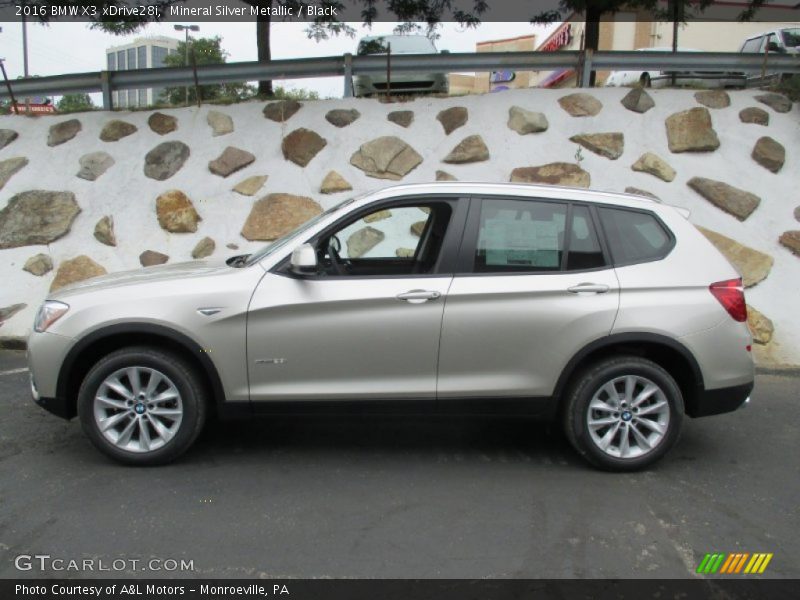 Mineral Silver Metallic / Black 2016 BMW X3 xDrive28i