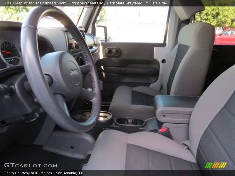 Bright Silver Metallic / Dark Slate Gray/Medium Slate Gray 2010 Jeep Wrangler Unlimited Sport