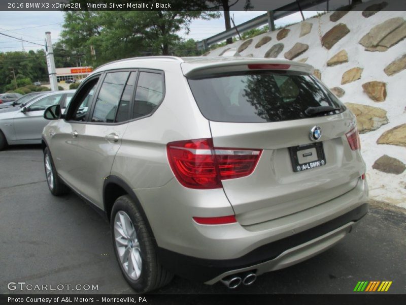 Mineral Silver Metallic / Black 2016 BMW X3 xDrive28i