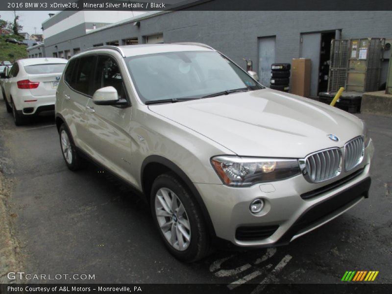 Mineral Silver Metallic / Black 2016 BMW X3 xDrive28i