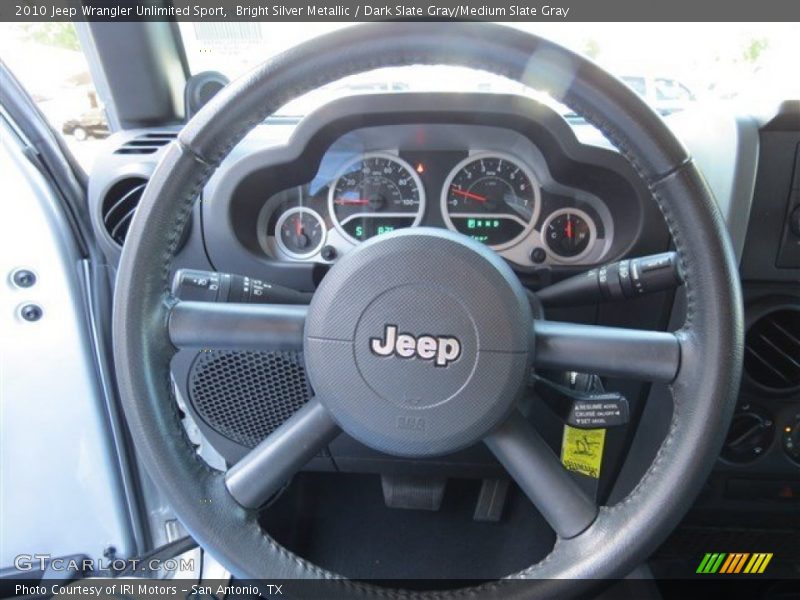 Bright Silver Metallic / Dark Slate Gray/Medium Slate Gray 2010 Jeep Wrangler Unlimited Sport
