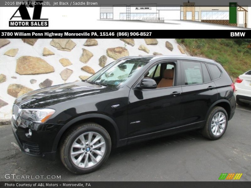 Jet Black / Saddle Brown 2016 BMW X3 xDrive28i