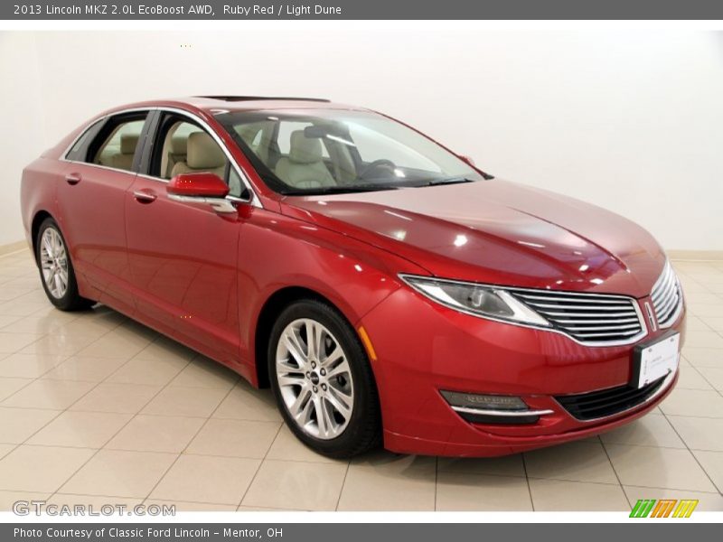 Ruby Red / Light Dune 2013 Lincoln MKZ 2.0L EcoBoost AWD