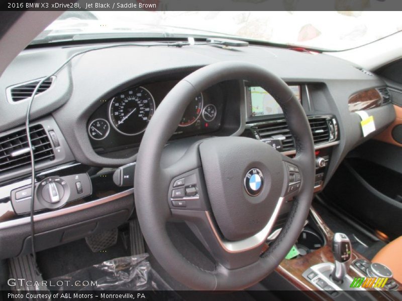 Jet Black / Saddle Brown 2016 BMW X3 xDrive28i