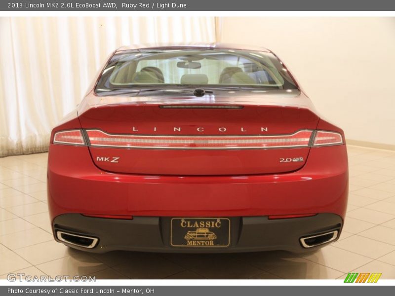 Ruby Red / Light Dune 2013 Lincoln MKZ 2.0L EcoBoost AWD