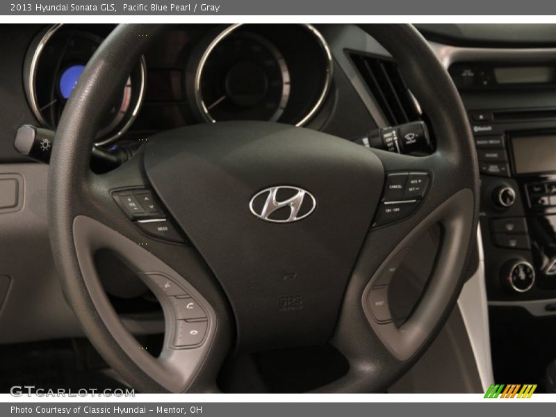 Pacific Blue Pearl / Gray 2013 Hyundai Sonata GLS