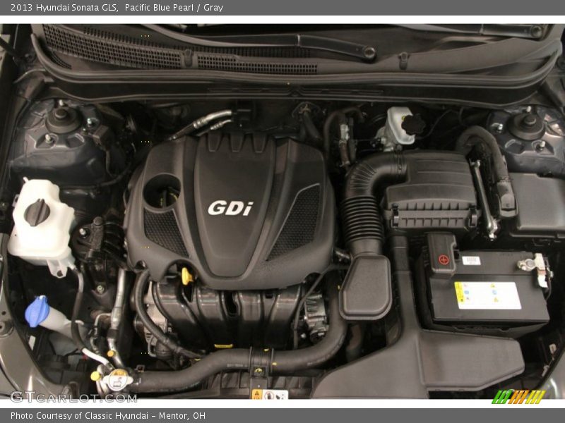 Pacific Blue Pearl / Gray 2013 Hyundai Sonata GLS