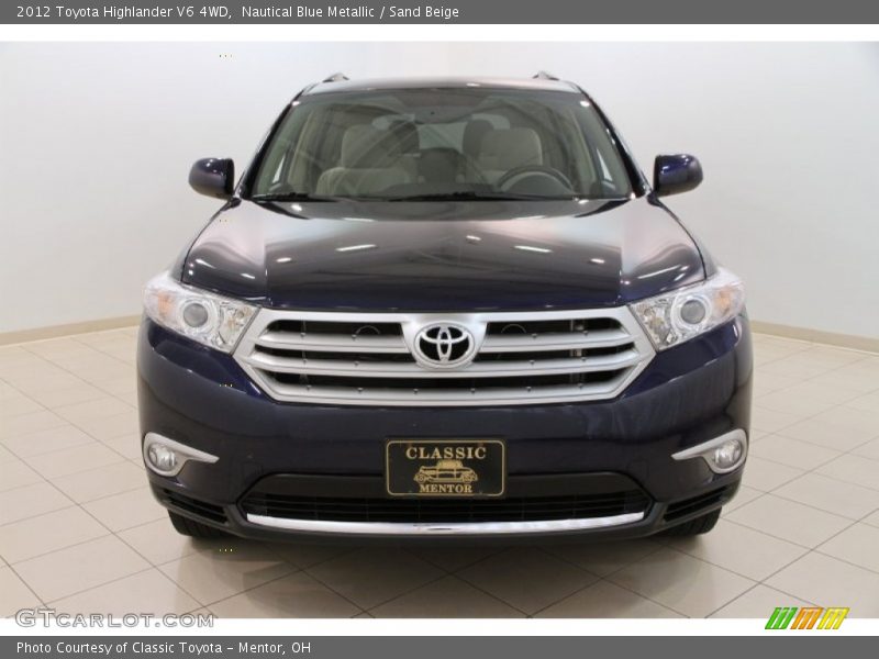 Nautical Blue Metallic / Sand Beige 2012 Toyota Highlander V6 4WD
