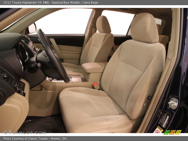 Nautical Blue Metallic / Sand Beige 2012 Toyota Highlander V6 4WD