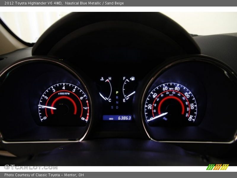 Nautical Blue Metallic / Sand Beige 2012 Toyota Highlander V6 4WD