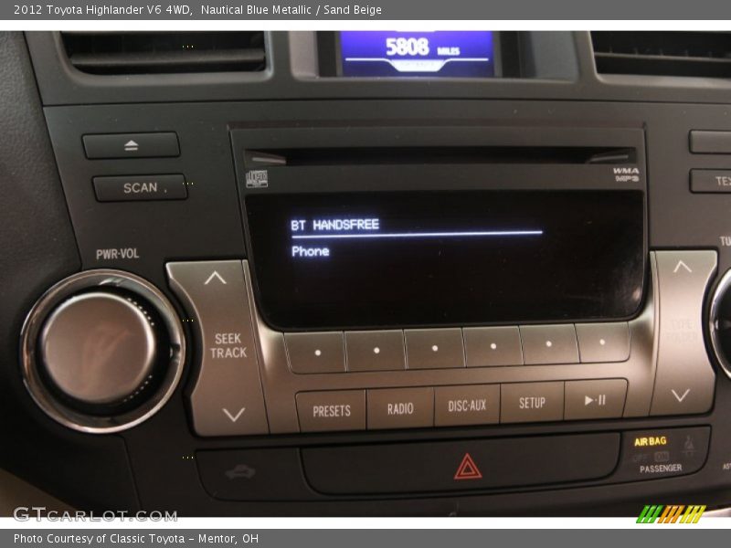 Nautical Blue Metallic / Sand Beige 2012 Toyota Highlander V6 4WD