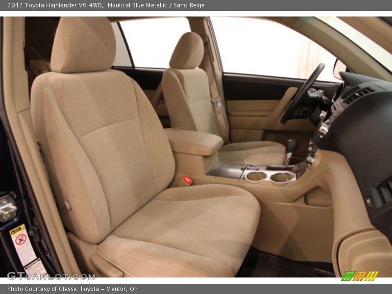 Nautical Blue Metallic / Sand Beige 2012 Toyota Highlander V6 4WD