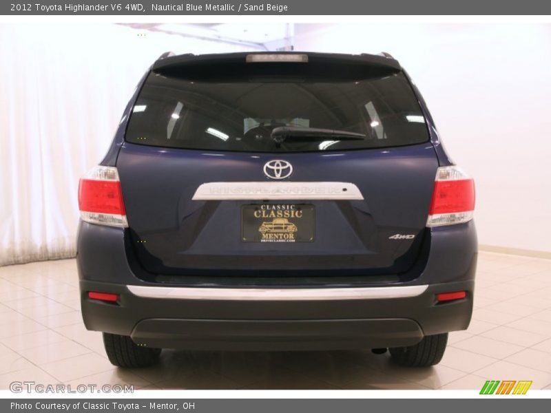 Nautical Blue Metallic / Sand Beige 2012 Toyota Highlander V6 4WD