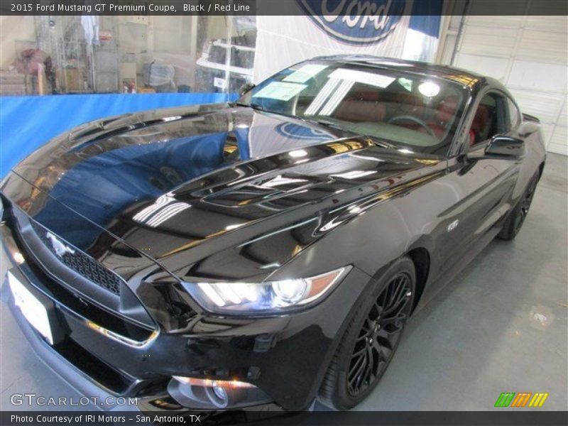 Black / Red Line 2015 Ford Mustang GT Premium Coupe