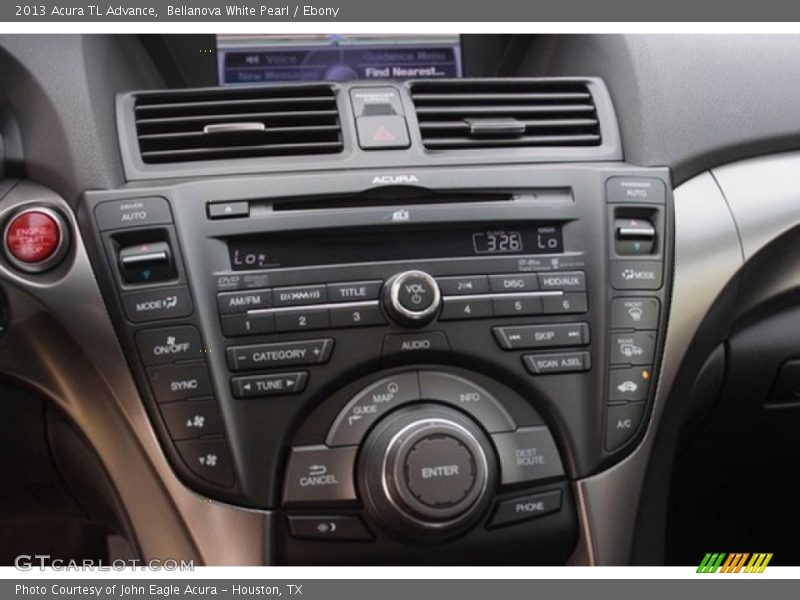 Bellanova White Pearl / Ebony 2013 Acura TL Advance