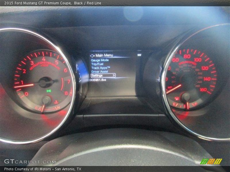 Black / Red Line 2015 Ford Mustang GT Premium Coupe