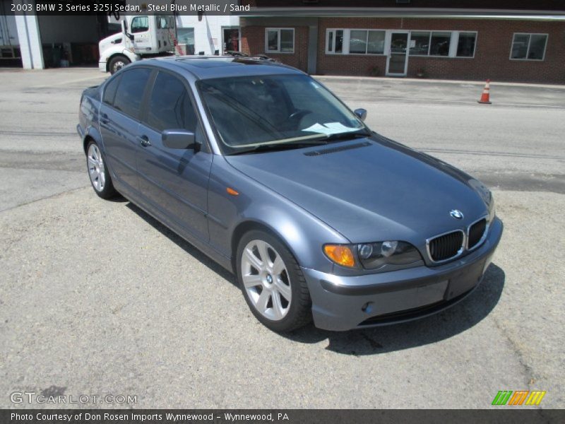 Steel Blue Metallic / Sand 2003 BMW 3 Series 325i Sedan
