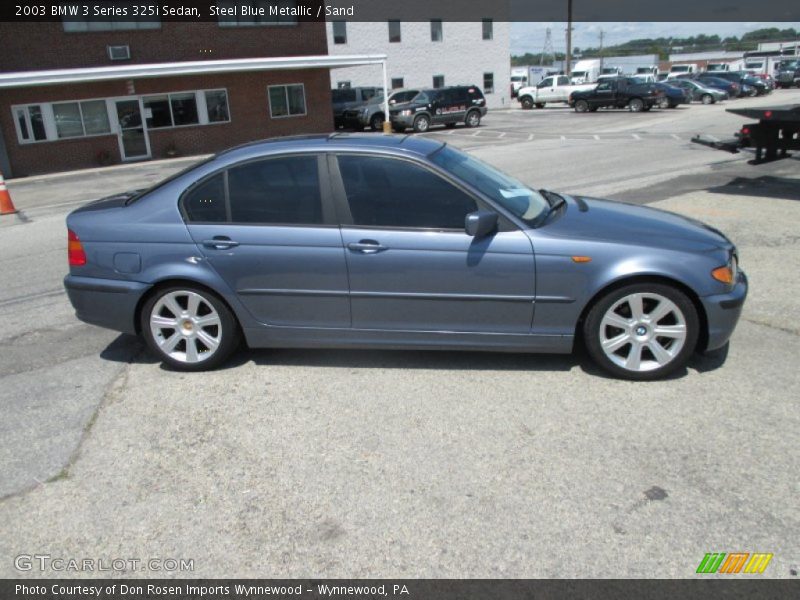 Steel Blue Metallic / Sand 2003 BMW 3 Series 325i Sedan