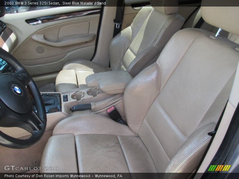 Steel Blue Metallic / Sand 2003 BMW 3 Series 325i Sedan