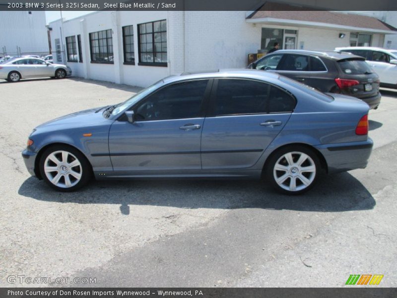 Steel Blue Metallic / Sand 2003 BMW 3 Series 325i Sedan
