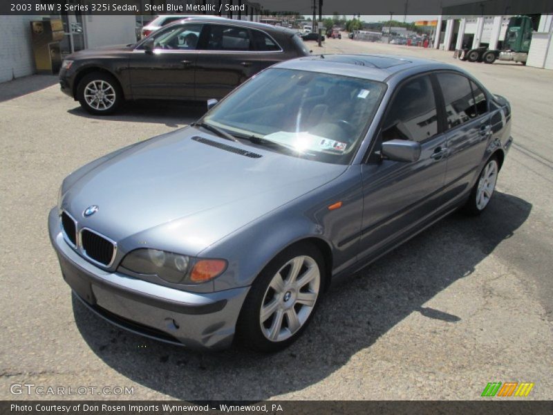 Steel Blue Metallic / Sand 2003 BMW 3 Series 325i Sedan