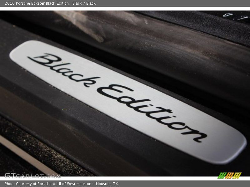 Black Edition doorsill - 2016 Porsche Boxster Black Edition