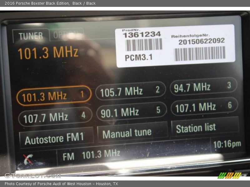 Black / Black 2016 Porsche Boxster Black Edition