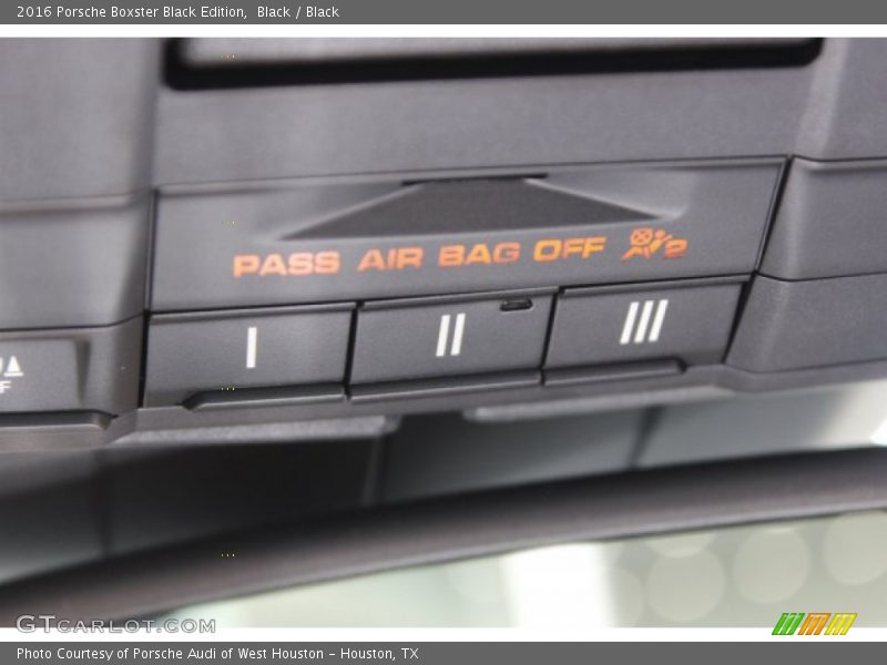 Controls of 2016 Boxster Black Edition