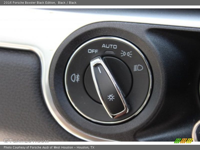 Controls of 2016 Boxster Black Edition