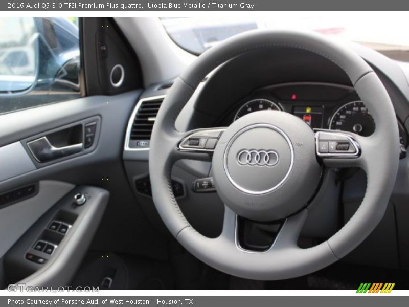 Utopia Blue Metallic / Titanium Gray 2016 Audi Q5 3.0 TFSI Premium Plus quattro