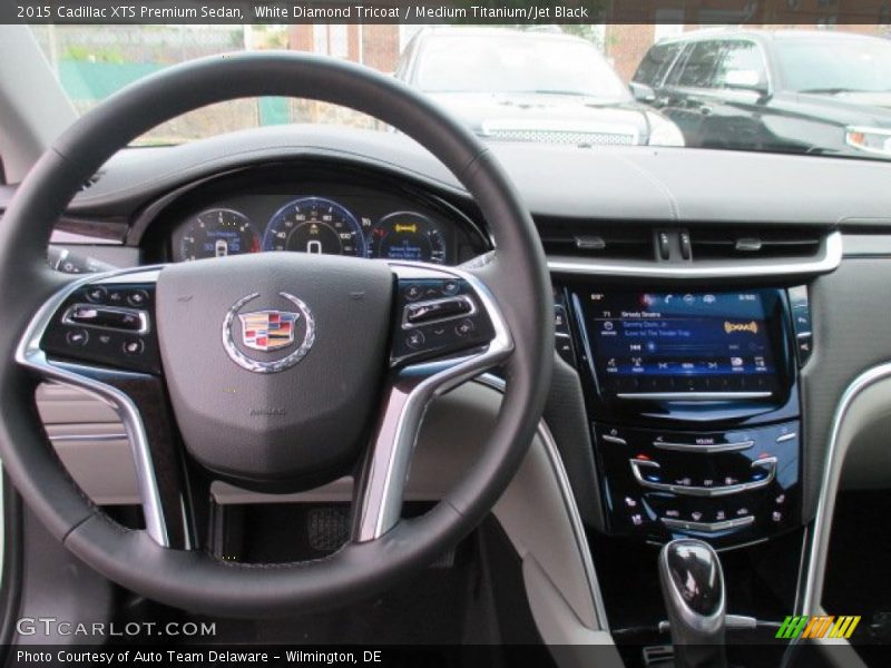 White Diamond Tricoat / Medium Titanium/Jet Black 2015 Cadillac XTS Premium Sedan