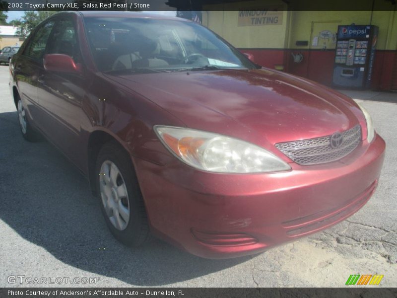 Salsa Red Pearl / Stone 2002 Toyota Camry XLE