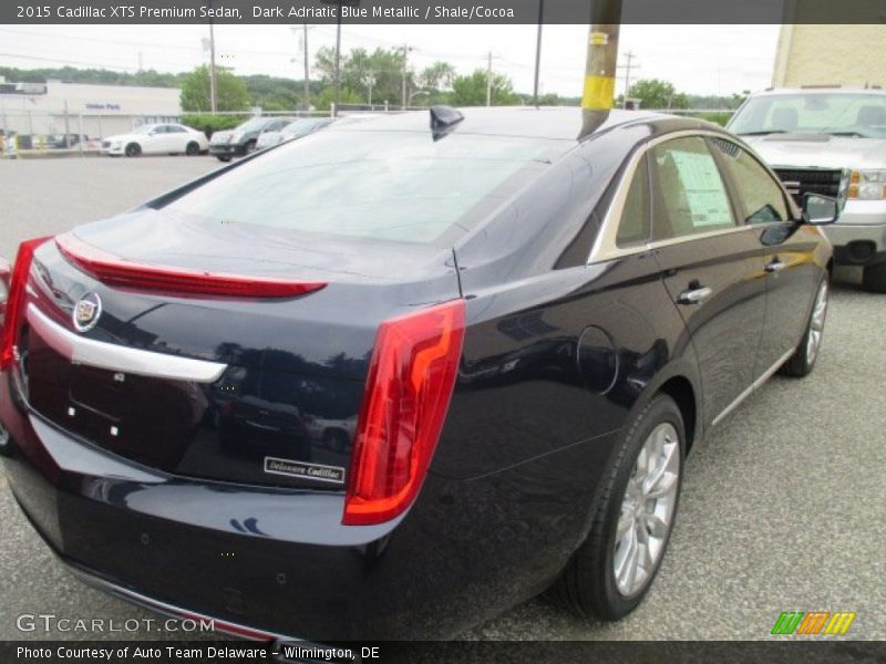 Dark Adriatic Blue Metallic / Shale/Cocoa 2015 Cadillac XTS Premium Sedan
