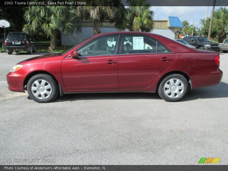 Salsa Red Pearl / Stone 2002 Toyota Camry XLE