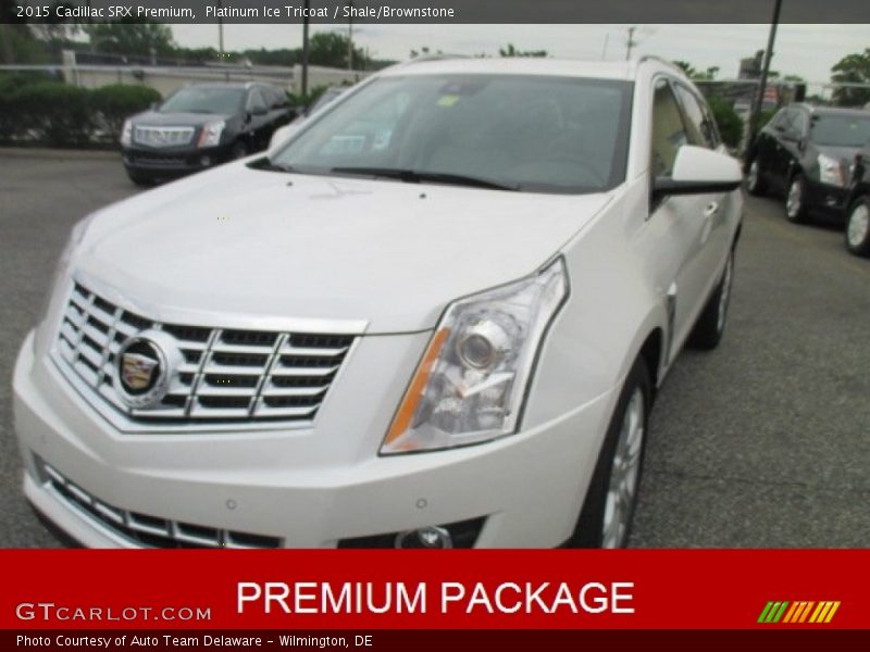 Platinum Ice Tricoat / Shale/Brownstone 2015 Cadillac SRX Premium