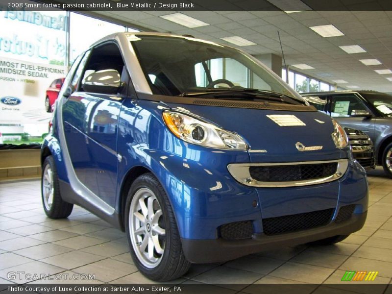 Blue Metallic / Design Black 2008 Smart fortwo passion cabriolet