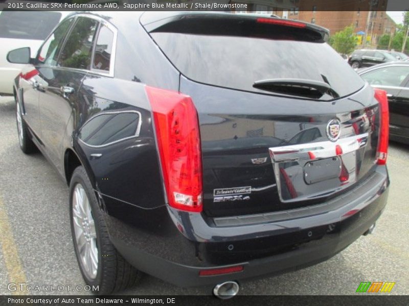 Sapphire Blue Metallic / Shale/Brownstone 2015 Cadillac SRX Performance AWD