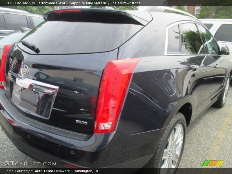 Sapphire Blue Metallic / Shale/Brownstone 2015 Cadillac SRX Performance AWD